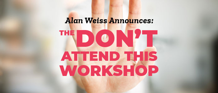 The Don’t Attend this Workshop (Livestream)